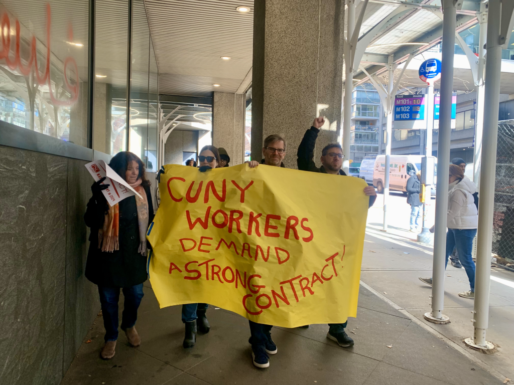 Hunter Staff and Students Protest One Year Without a Union Contract