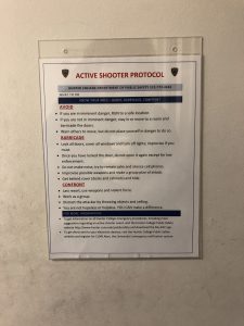 active shooter protocol sign on door