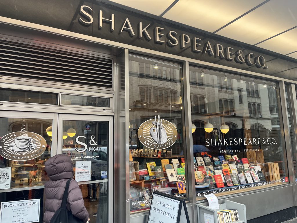 Shakespeare & Co, Hunter's official brick and mortar bookstore.