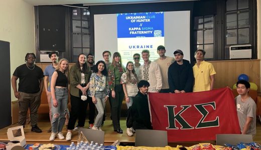 Courtesy of @kappasigmahunter: Kappa Sigma members joined the Ukrainian Club in hosting a fundraiser in November to raise $1,186 for Ukraine.