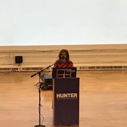 Hunter president gives speech