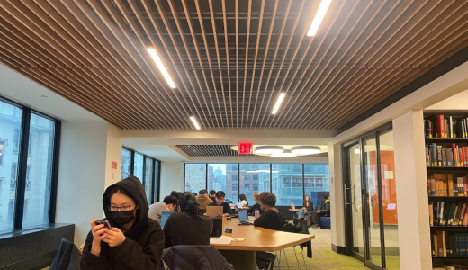 Students studying on Hunter’s new fifth floor library, one of President Raab’s successful renovations of Hunter’s infrastructure and amenities.