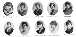 Pictured: The 10 founders of Phi Sigma Sigma who in 1913 approached the Dean of Women at Hunter College to start a sorority for women to prosper and create lifelong, meaningful bonds.