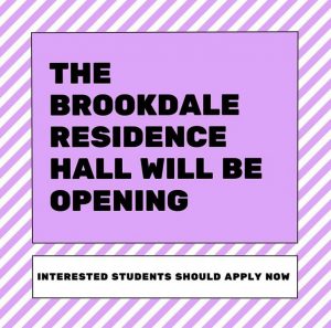 Hunter USG posts an announcement on Instagram about Brookdale dormitory accepting applications